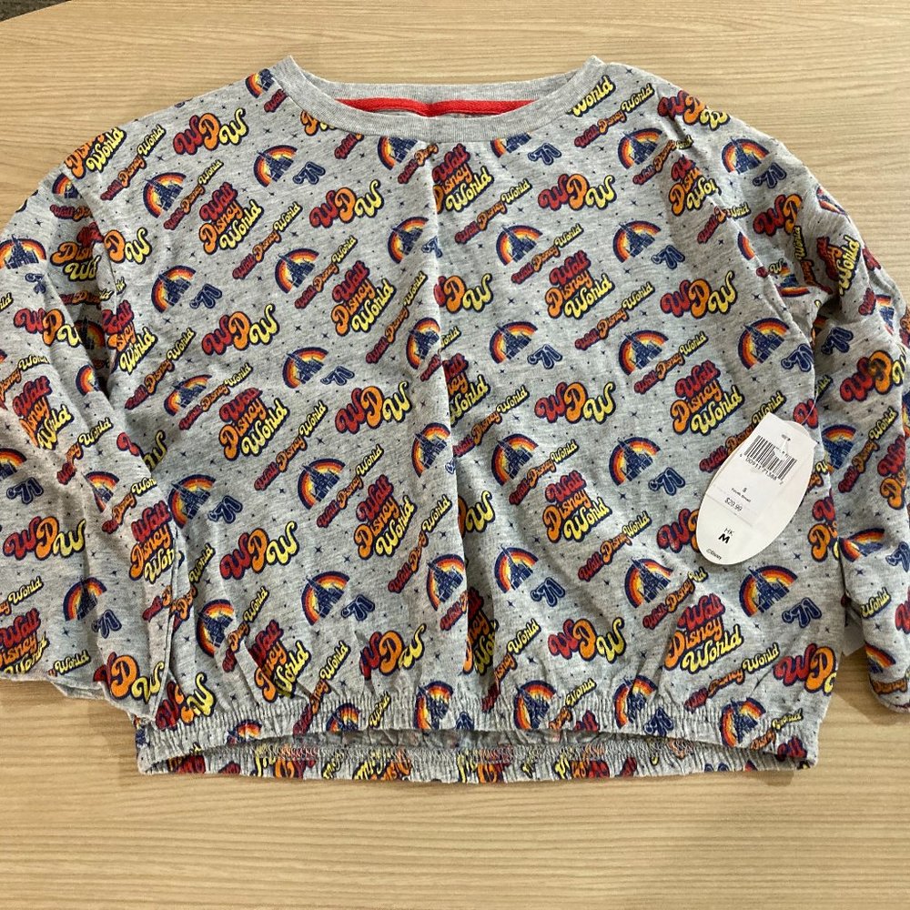Disney Parks Authentic Gray Walt Disney World '71 Graphic Long Sleeve Top